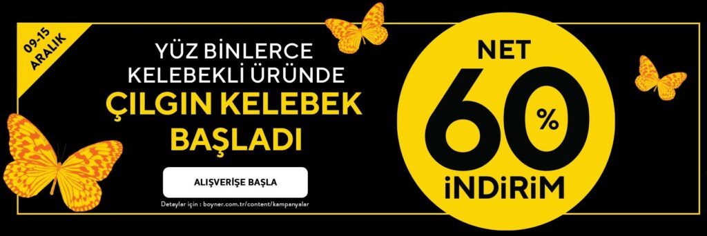 Boyner Çılgın Kelebek Günleri İndirimi