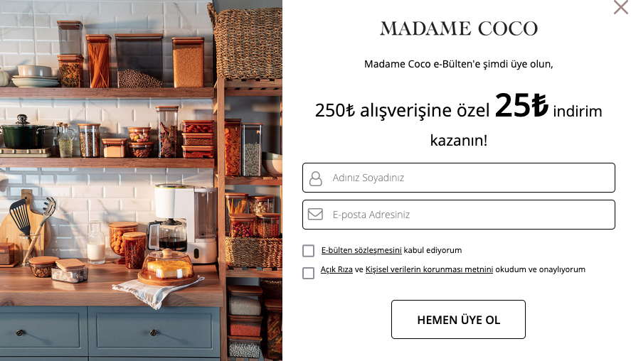 Madame Coco Üyelik Kampanyası